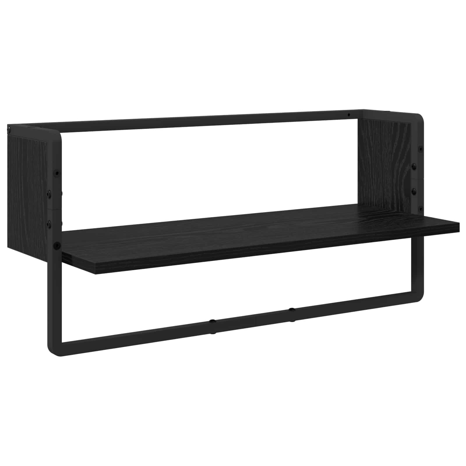 vidaXL Wandregal-Set 4 pcs Schwarz Eichen-Optik 65 x 25 x 30 cm