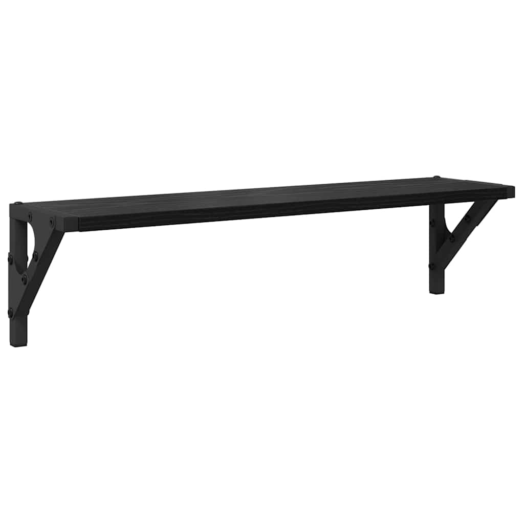 vidaXL Wandregale 2 pcs Schwarz Eichen-Optik 60 x 15 x 15,5 cm