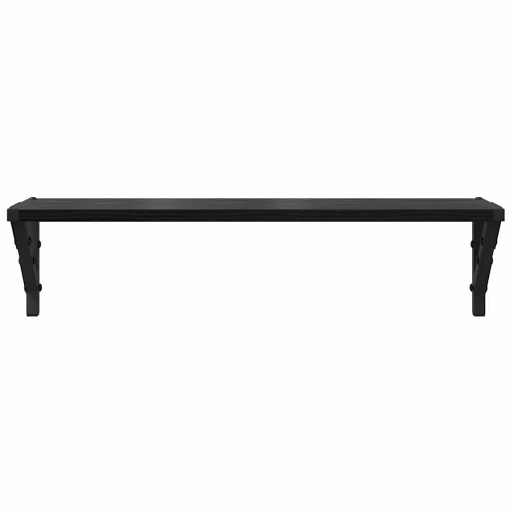 vidaXL Wandregale 2 pcs Schwarz Eichen-Optik 60 x 15 x 15,5 cm