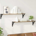 vidaXL Wandregale 2 pcs Artisan-Eiche 60 x 15 x 15,5 cm Holzwerkstoff