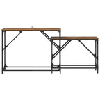 vidaXL Konsolentisch 2 pcs Altholz 100 x 28 x 75 cm Holzwerkstoff