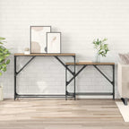 vidaXL Konsolentisch 2 pcs Artisan-Eiche 100 x 28 x 75 cm