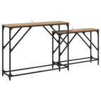 vidaXL Konsolentisch 2 pcs Artisan-Eiche 100 x 28 x 75 cm