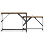 vidaXL Konsolentisch 2 pcs Artisan-Eiche 100 x 28 x 75 cm