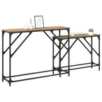 vidaXL Konsolentisch 2 pcs Artisan-Eiche 100 x 28 x 75 cm
