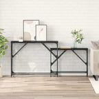 vidaXL Konsolentisch 2 pcs Schwarz Eichen-Optik 100 x 28 x 75 cm