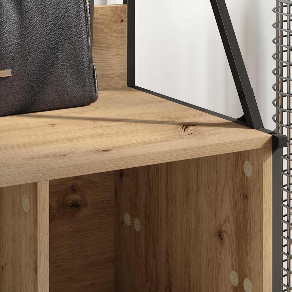 vidaXL Kleiderständer Artisan-Eiche 100 x 41 x 184 cm Holzwerkstoff