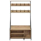 vidaXL Kleiderständer Artisan-Eiche 100 x 41 x 184 cm Holzwerkstoff