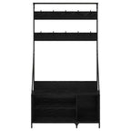 vidaXL Kleiderständer mit Regal Schwarz Eichen-Optik 100 x 41 x 184 cm