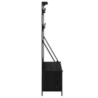 vidaXL Kleiderständer mit Regal Schwarz Eichen-Optik 100 x 41 x 184 cm