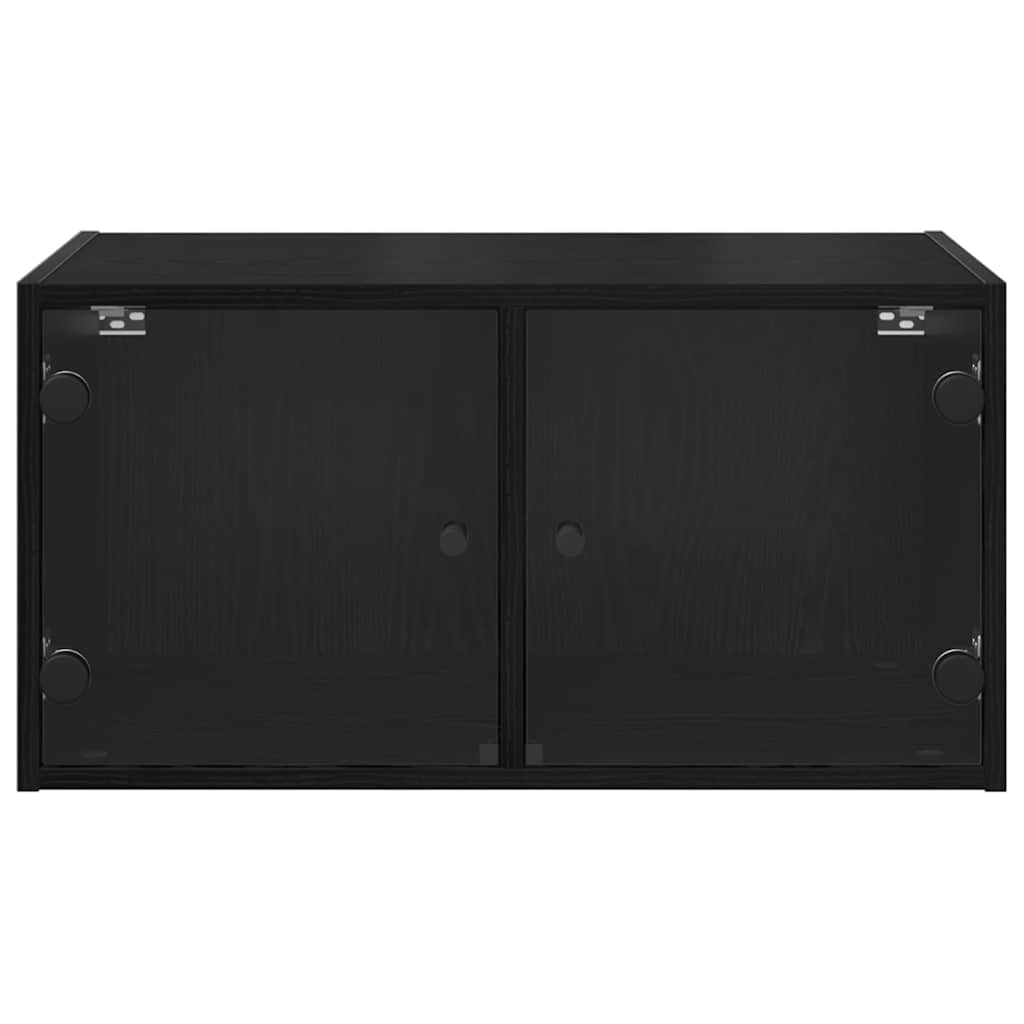 vidaXL Wandschränke 2 pcs Schwarz Eichen-Optik 68 x 37 x 35 cm