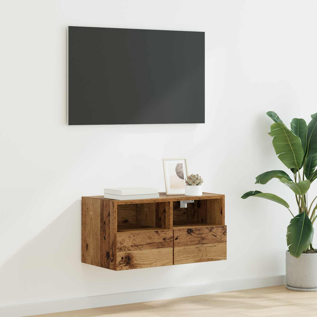 vidaXL TV-Wandschrank Altholz 60 x 30 x 30 cm Holzwerkstoff