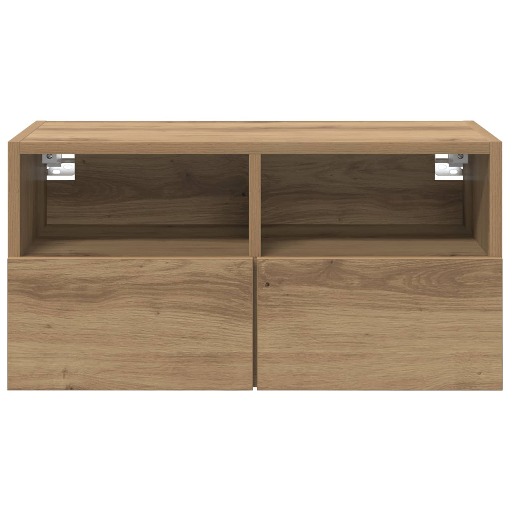 vidaXL TV-Wandschrank Artisan-Eiche 60 x 30 x 30 cm Holzwerkstoff