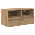 vidaXL TV-Wandregale 2 pcs Artisan-Eiche 60 x 30 x 30 cm Holzwerkstoff