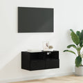 vidaXL TV-Wandschrank Schwarz Eichen-Optik 60 x 30 x 30 cm