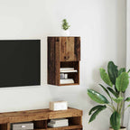 vidaXL Wandmontierter TV-Schrank mit LED Altholz 30,5 x 30 x 60 cm