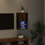 vidaXL Wandmontierter TV-Schrank mit LED Altholz 30,5 x 30 x 60 cm