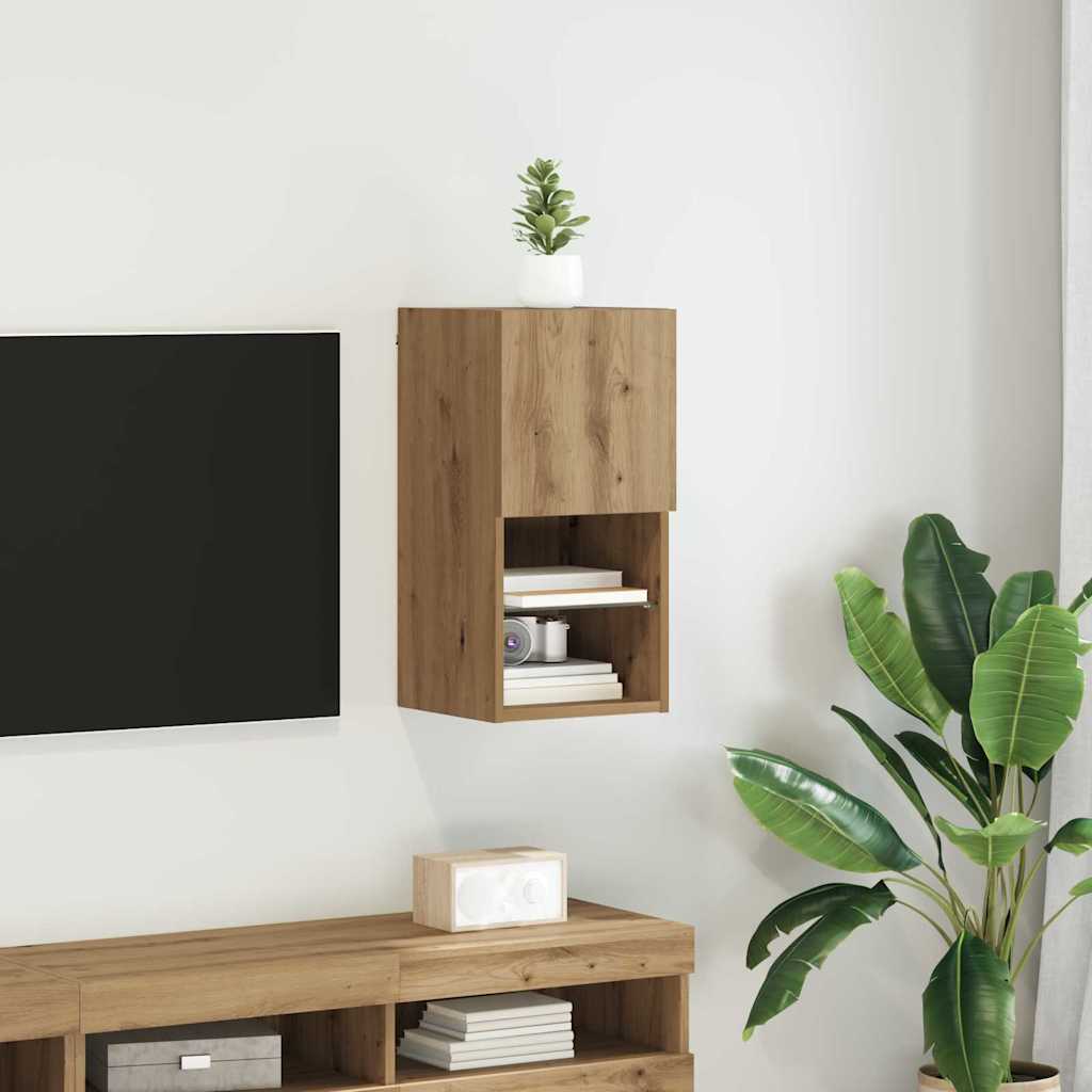 vidaXL Wandmontierter TV-Schrank Artisan-Eiche 30,5 x 30 x 60 cm