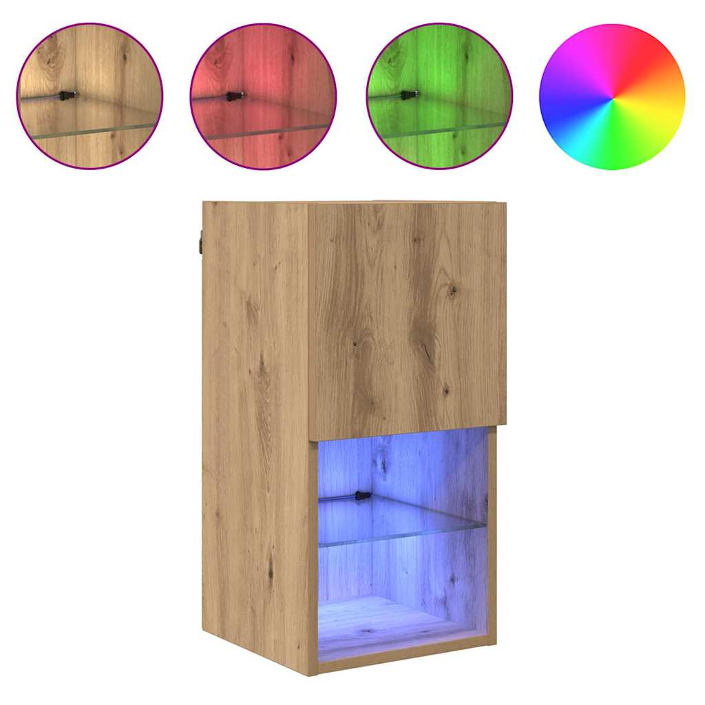 vidaXL Wandmontierter TV-Schrank Artisan-Eiche 30,5 x 30 x 60 cm