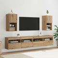 vidaXL Wandmontierte TV-Schränke 2 pcs Artisan-Eiche 30,5 x 30 x 60 cm