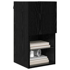 vidaXL Wandmontierte TV-Schränke mit LED 2 pcs Schwarz Eichen-Optik