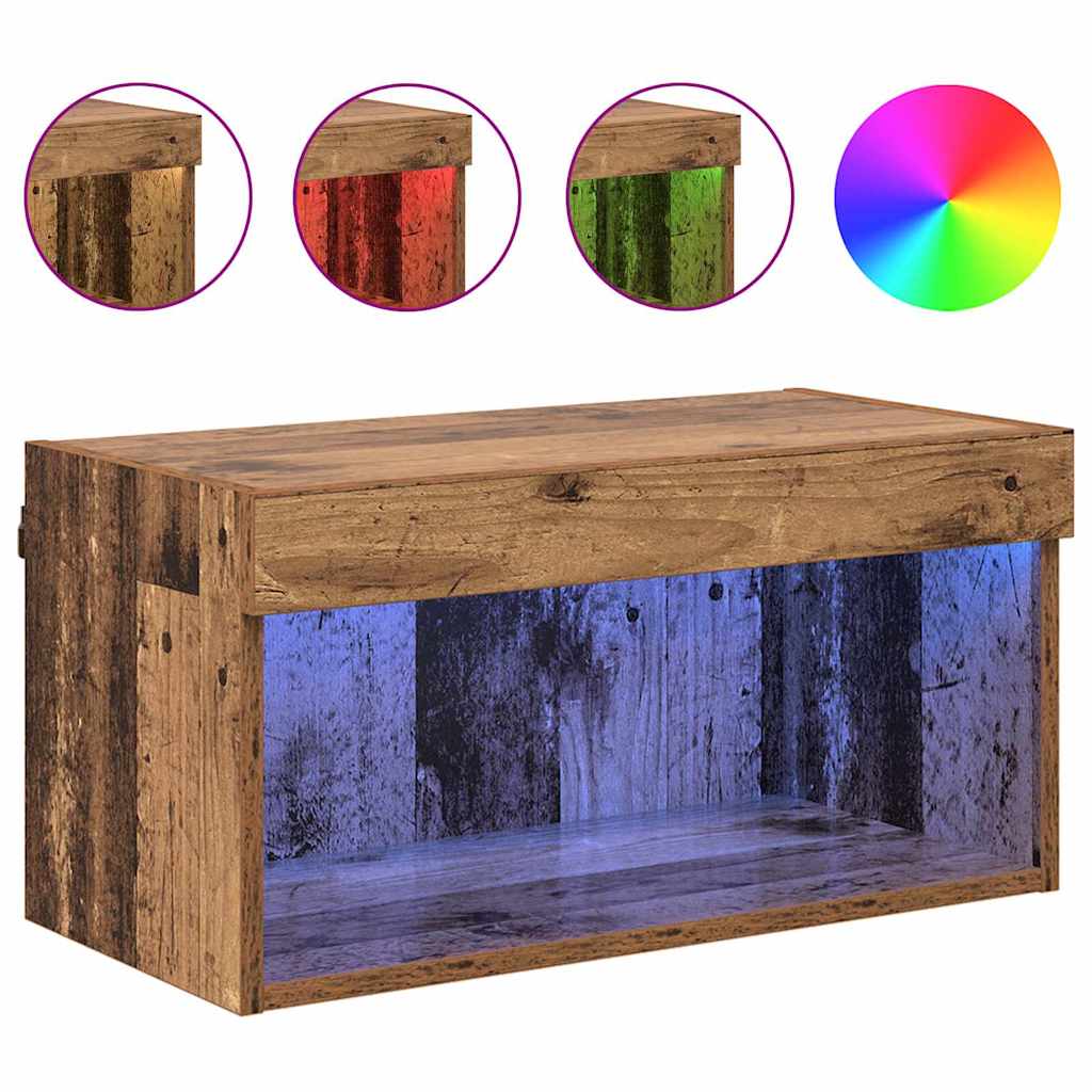 vidaXL TV-Schrankset mit LED Altholz 60 x 30 x 30 cm Holzwerkstoff