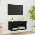 vidaXL TV-Schrankset mit LED Schwarz Eichen-Optik 60 x 30 x 30 cm