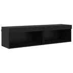 vidaXL TV-Schrankset 2 pcs Schwarz Eichen-Optik 60 x 30 x 30 cm