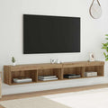 vidaXL TV-Schrankset mit LED 2 pcs Artisan-Eiche 100 x 30 x 30 cm
