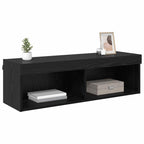 vidaXL TV-Wandschrank mit LED Schwarz Eichen-Optik 100 x 30 x 30 cm