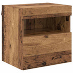 vidaXL TV-Wandschrank mit LED Altholz 40 x 30 x 40 cm Holzwerkstoff
