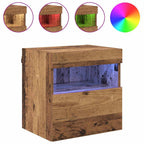 vidaXL TV-Wandschrank mit LED Altholz 40 x 30 x 40 cm Holzwerkstoff