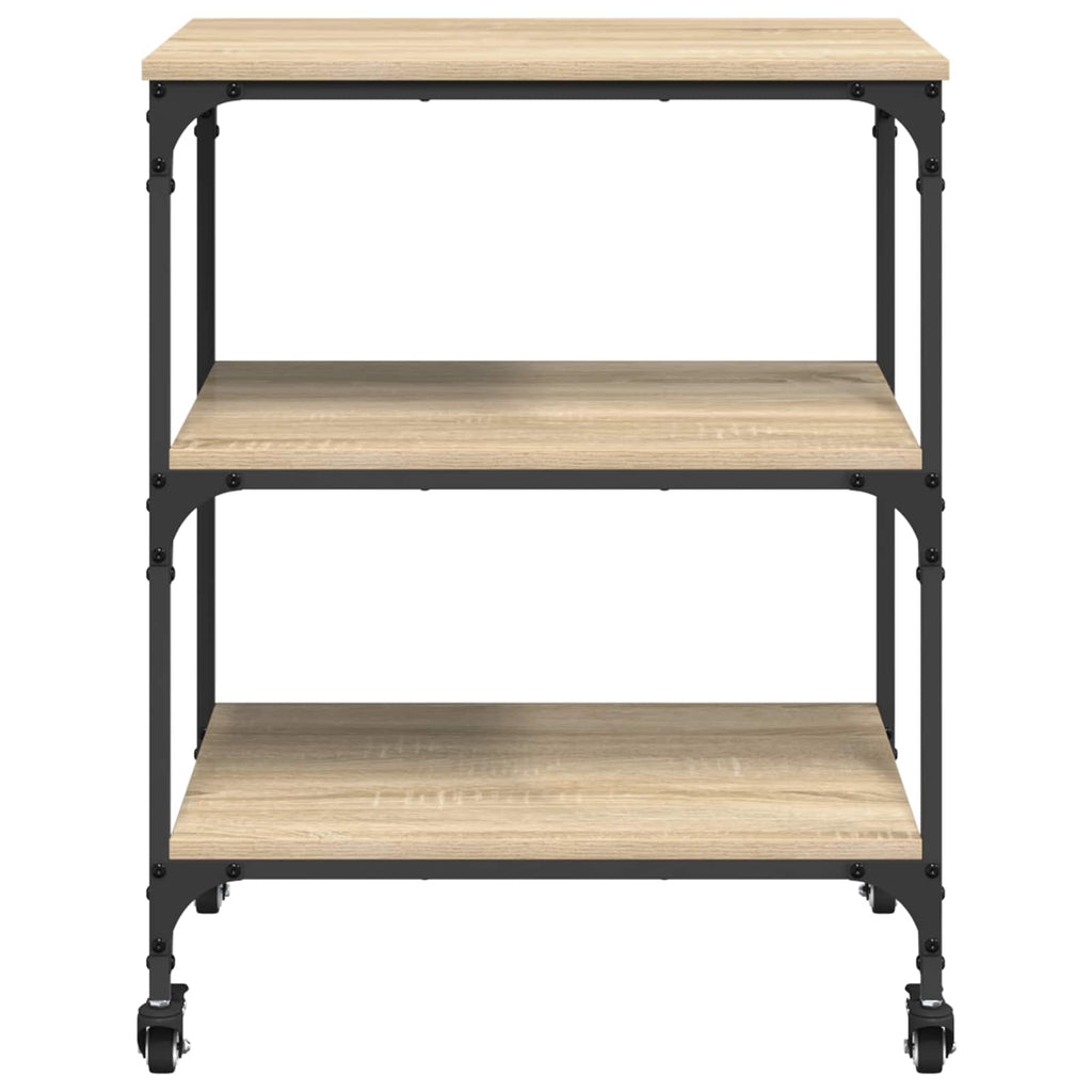 vidaXL Küchentrolley Sonoma-Eiche 60 x 41 x 76 cm Holzwerkstoff