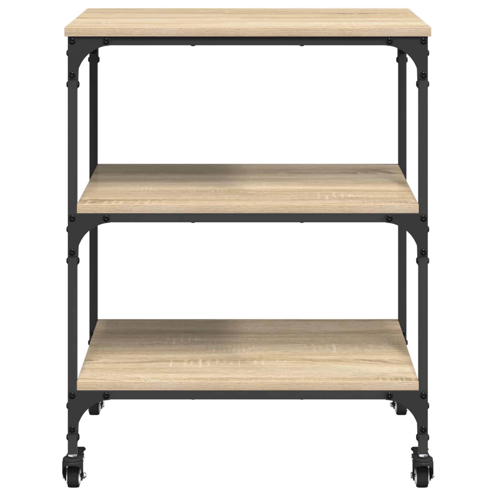 vidaXL Küchentrolley Sonoma-Eiche 60 x 41 x 76 cm Holzwerkstoff