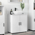 vidaXL Badezimmerschrank Weiß 61 x 35 x 64 cm Holzwerkstoff & Metall