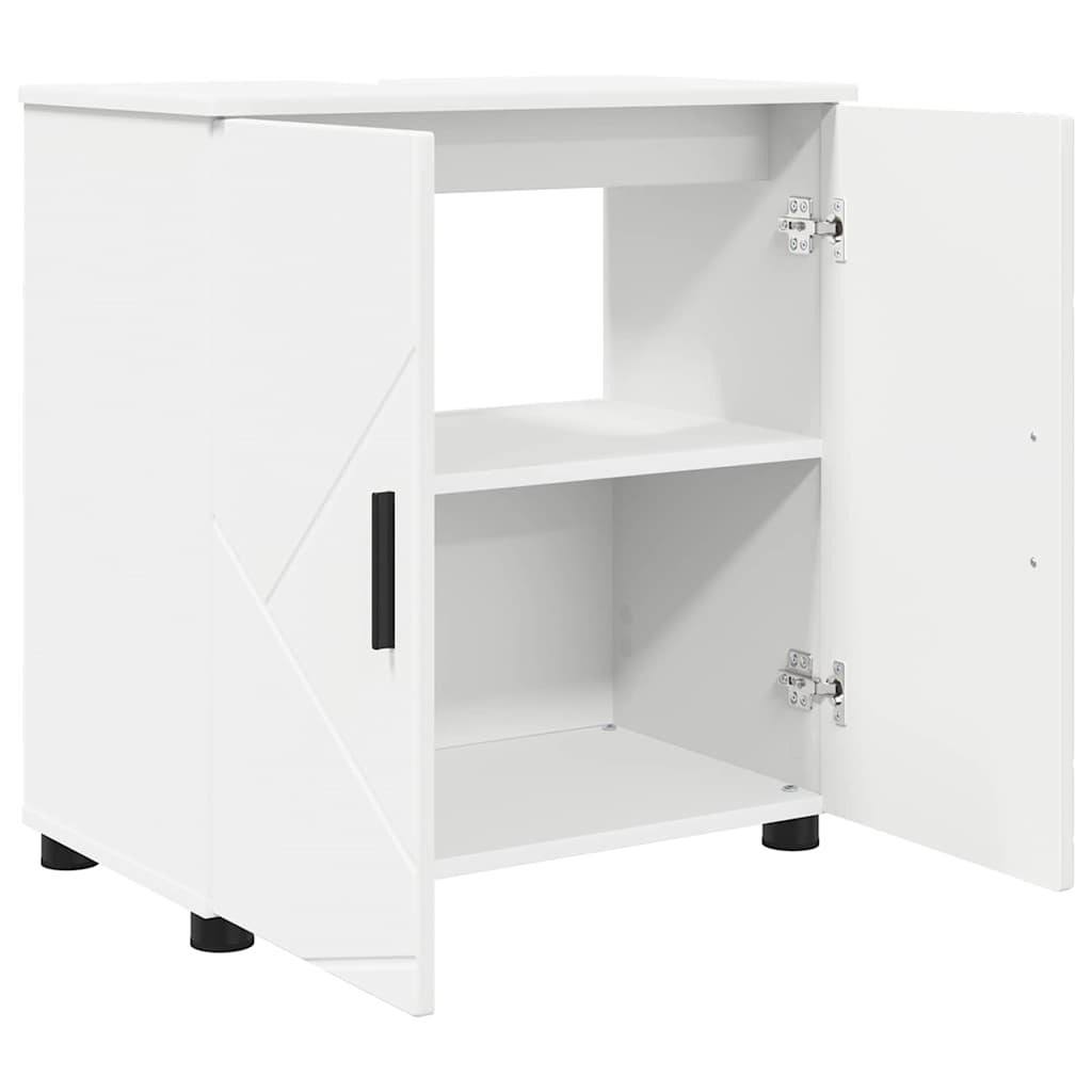 vidaXL Badezimmerschrank Weiß 61 x 35 x 64 cm Holzwerkstoff & Metall