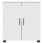 vidaXL Badezimmerschrank Weiß 61 x 35 x 64 cm Holzwerkstoff & Metall