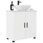vidaXL Badezimmerschrank Weiß 61 x 35 x 64 cm Holzwerkstoff & Metall