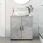 vidaXL Badezimmerschrank mit Speicher Beton Grau 61 x 35 x 64 cm