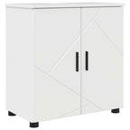 vidaXL Badezimmerschrank mit Speicher Hochglanz Weiß 61 x 35 x 64 cm