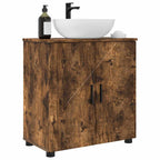 vidaXL Badezimmerschrank mit Tür Geräucherte Eiche 61 x 35 x 64 cm