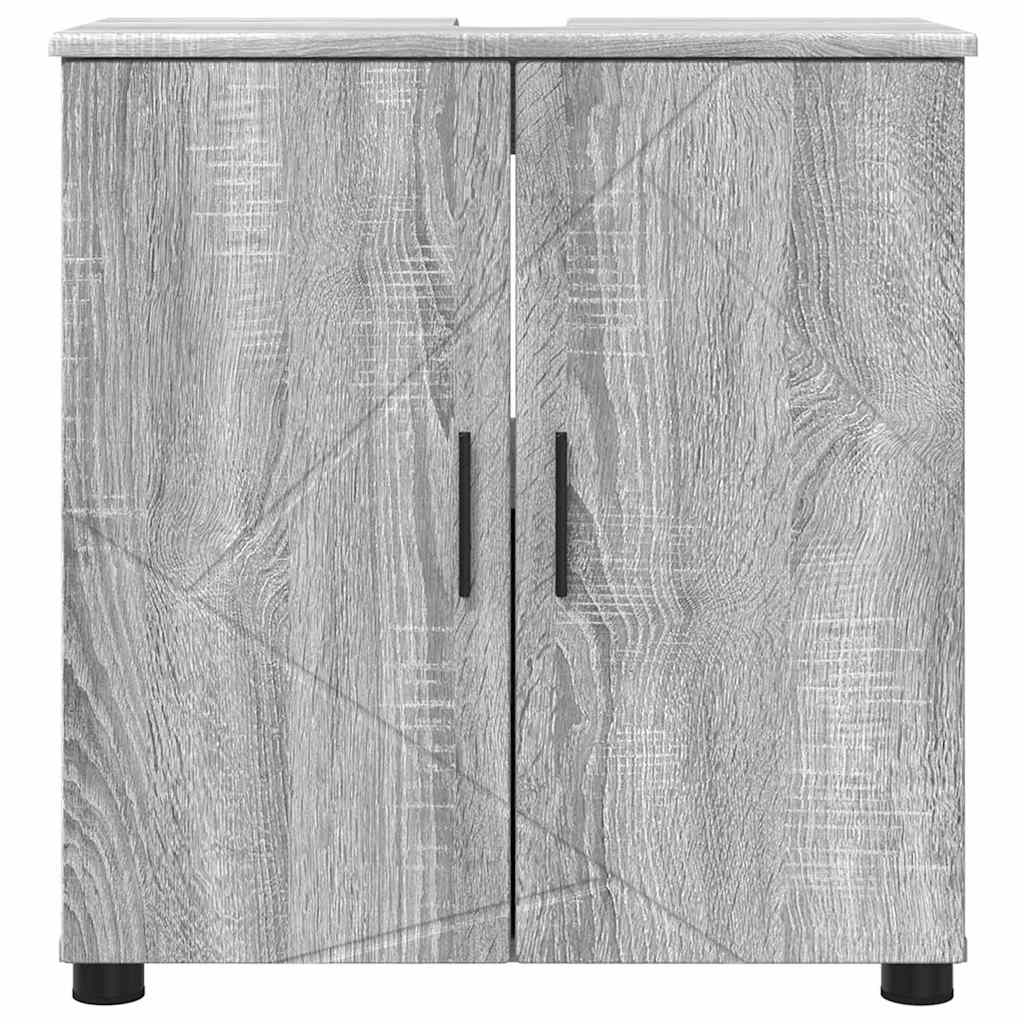 vidaXL Badezimmerschrank mit Speicher Graues Sonoma 61 x 35 x 64 cm