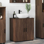 vidaXL Badezimmerschrank mit Tür Braun Eichen-Optik 61 x 35 x 64 cm
