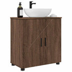 vidaXL Badezimmerschrank mit Tür Braun Eichen-Optik 61 x 35 x 64 cm