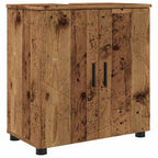 vidaXL Badezimmerschrank mit Speicher mit Tür Altholz 61 x 35 x 64 cm