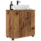 vidaXL Badezimmerschrank mit Speicher mit Tür Altholz 61 x 35 x 64 cm