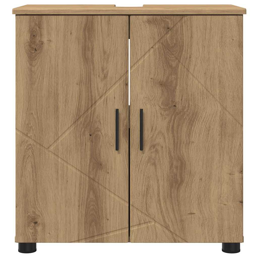 vidaXL Badezimmerschrank mit Speicher Artisan-Eiche 61 x 35 x 64 cm