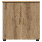 vidaXL Badezimmerschrank mit Speicher Artisan-Eiche 61 x 35 x 64 cm