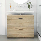 vidaXL Badezimmerschrank mit Schubladen Sonoma-Eiche 76,5 x 35 x 64 cm