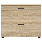 vidaXL Badezimmerschrank mit Schubladen Sonoma-Eiche 76,5 x 35 x 64 cm